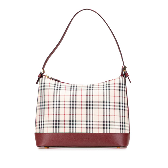 Pre-Loved Burberry House Check Canvas Shoulder Bag - Picture 1 of 11